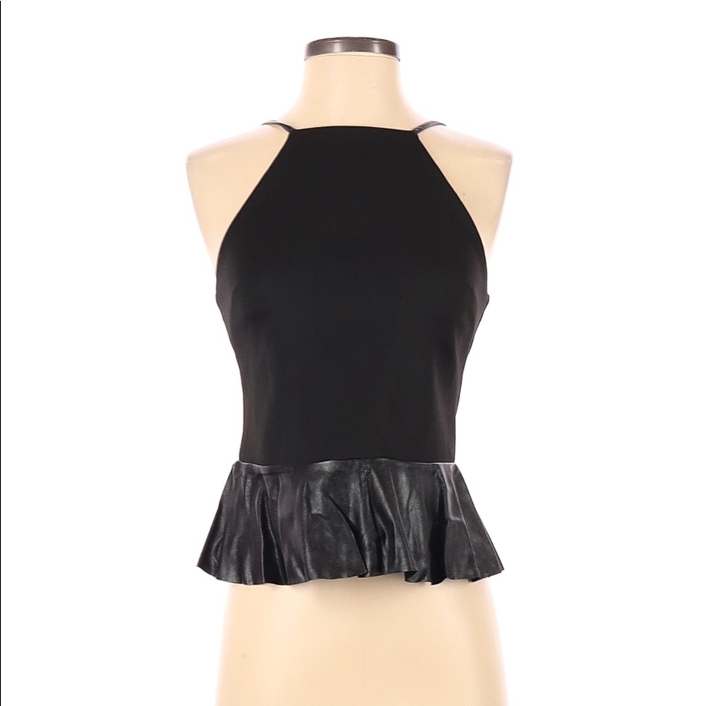 Topshop Sleeveless Top, Size 4, Black